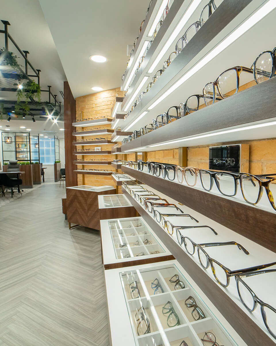 opticians-interior Interior of opticians in St Johns Wood